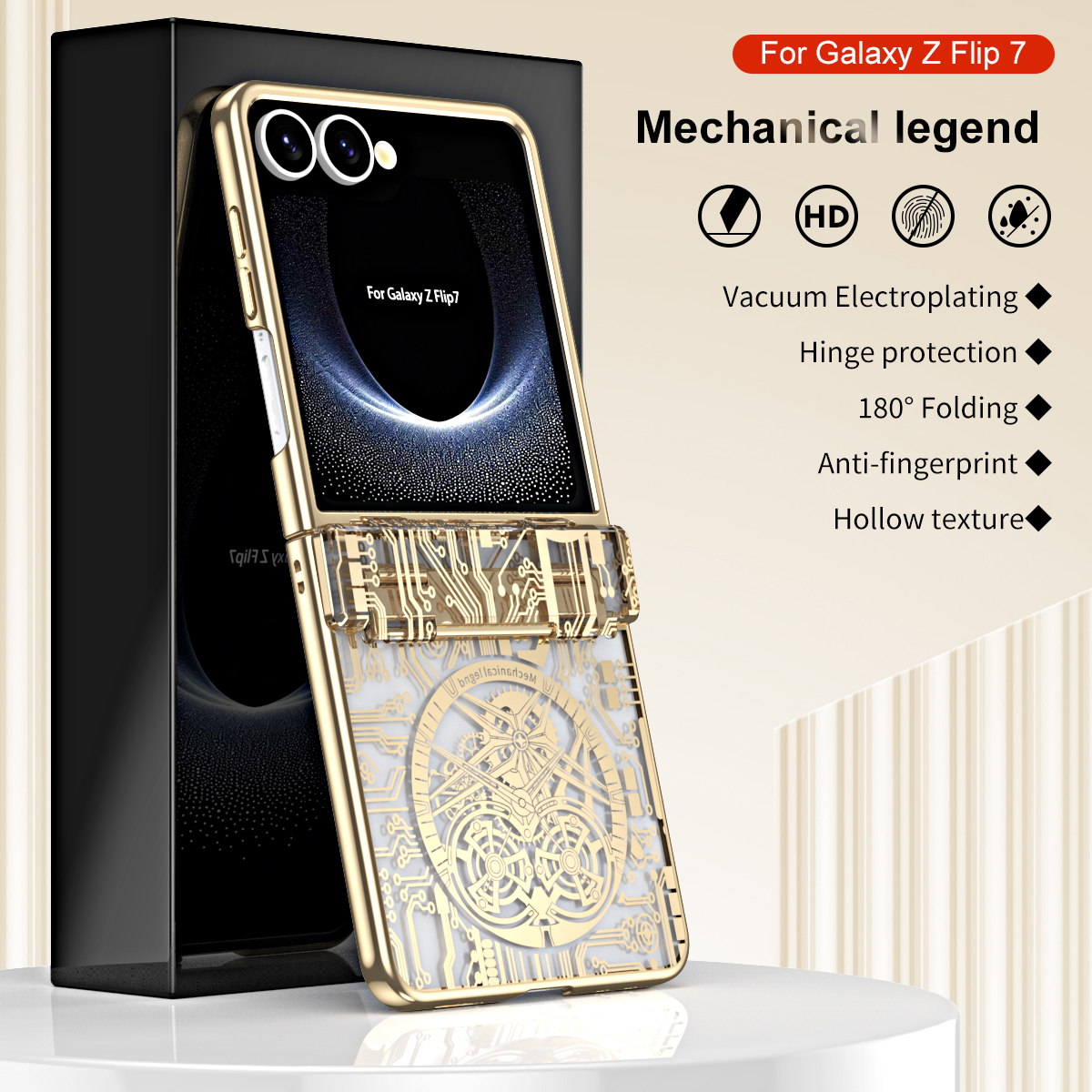 Phone Cases Z Flip 7 - Machine Legend Plating Case For Samsung