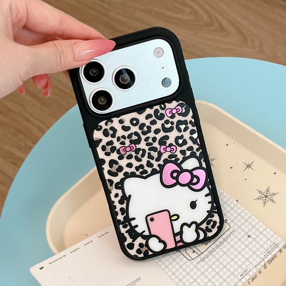 Phone Cases Expensive - Luxury Skin Texture Leopard Print HelloKitty