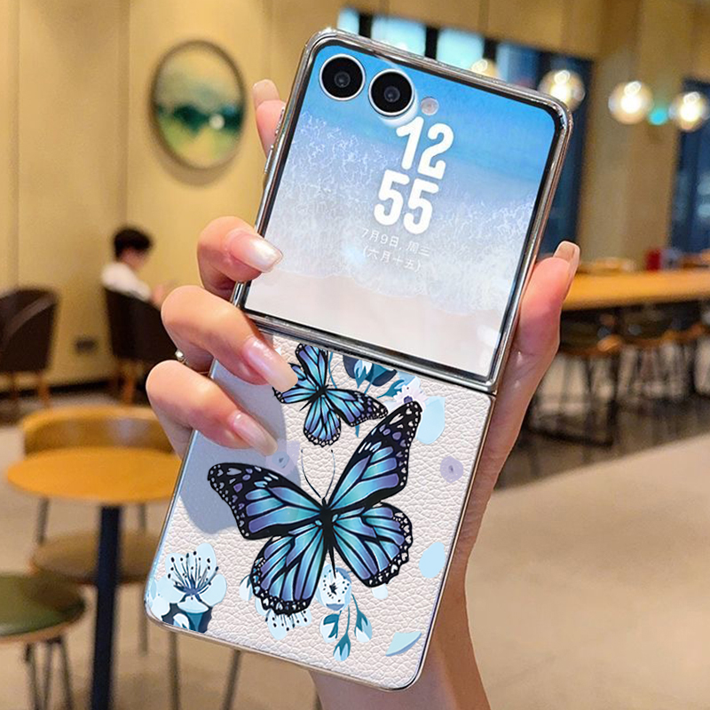 Purple Butterfly PU Leather Ph – Phone Cases Z Flip 7 Bewertung und Preis