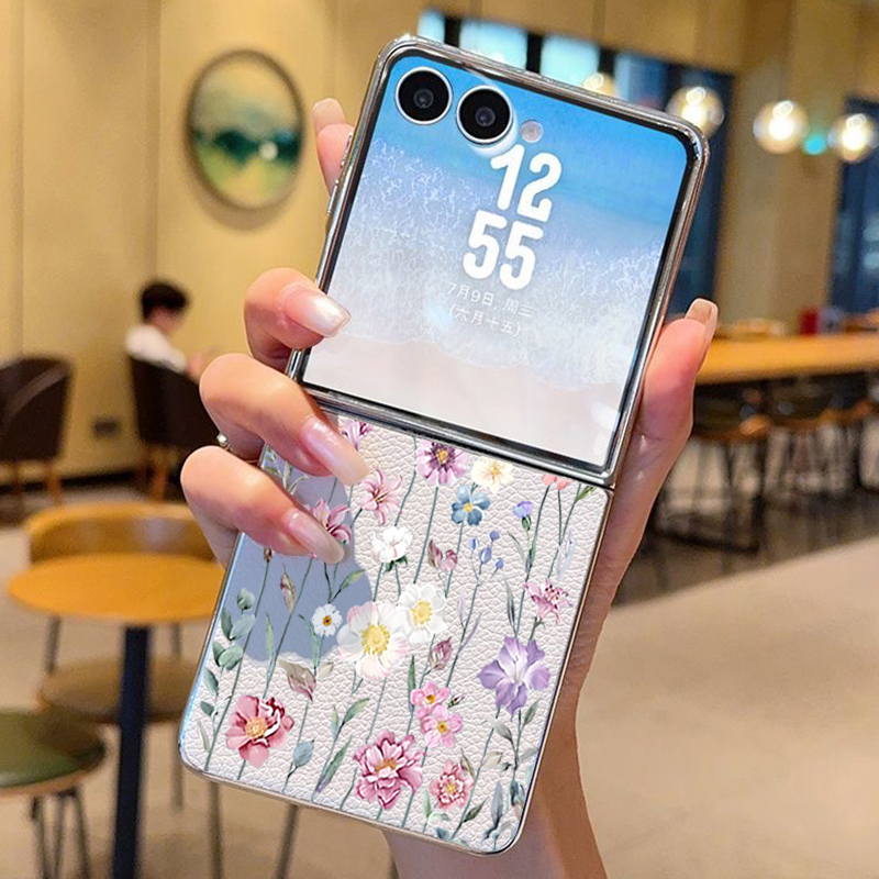 Little Flower Print Leather Ph – Phone Cases Z Flip 7 Bewertung und Preis