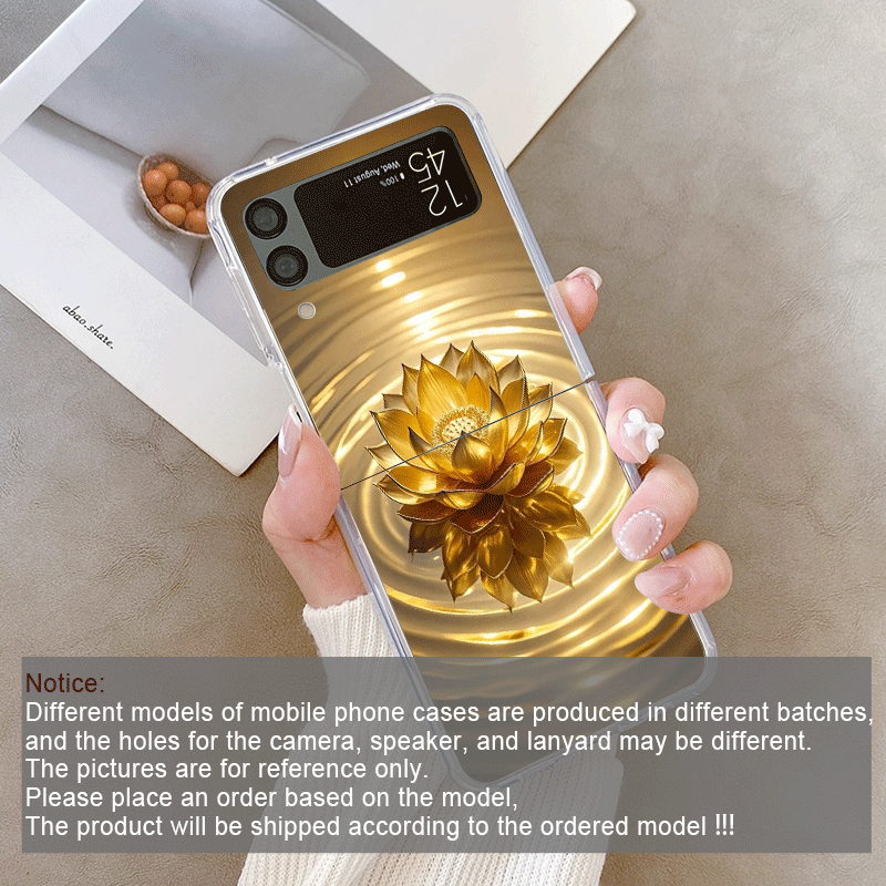 Creative Golden Lotus Flower P – Phone Cases Z Flip 7 Bewertung und Preis