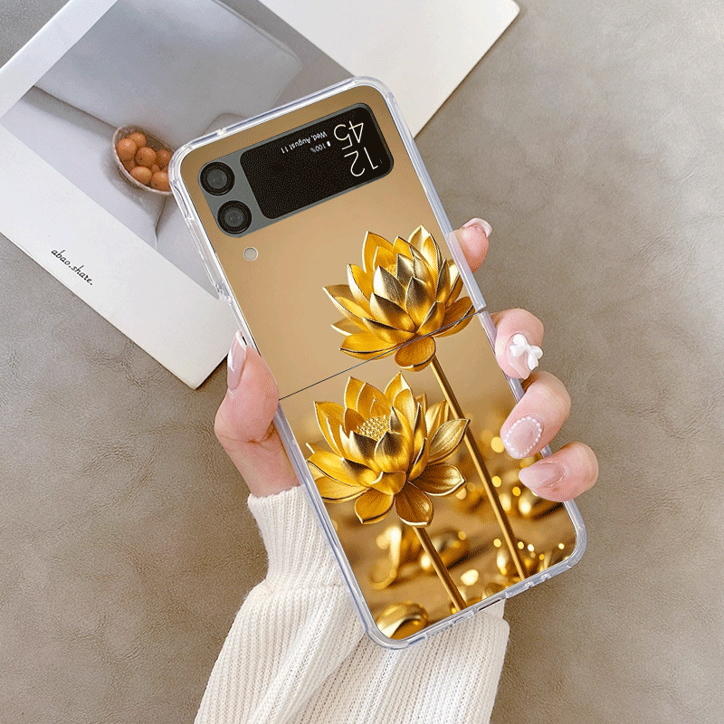 Creative Golden Lotus Flower P – Phone Cases Z Flip 7 Bewertung und Preis
