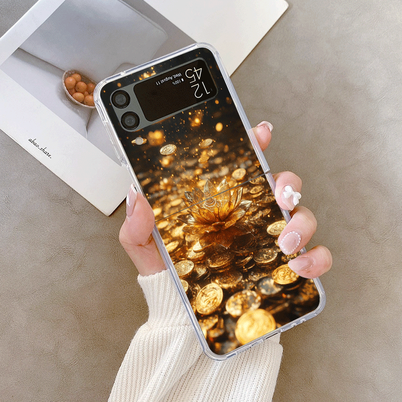 Creative Golden Lotus Flower P – Phone Cases Z Flip 7 Bewertung und Preis