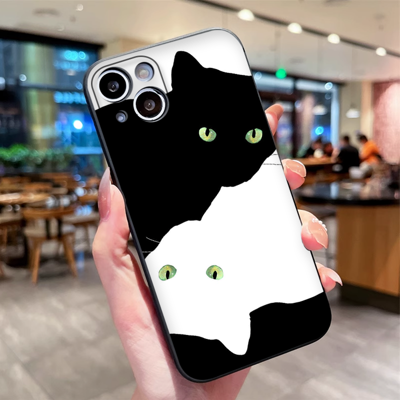 Cartoon Black White Cat Lovers – Phone Cases Motorola Bewertung und Preis
