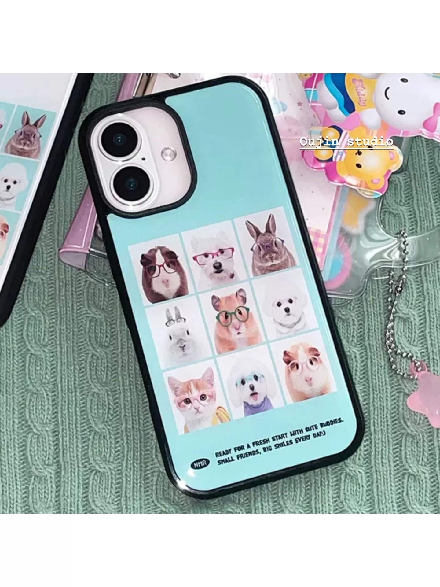 Korean Cute Animal Head Sticke – Phone Cases Korean Bewertung und Preis