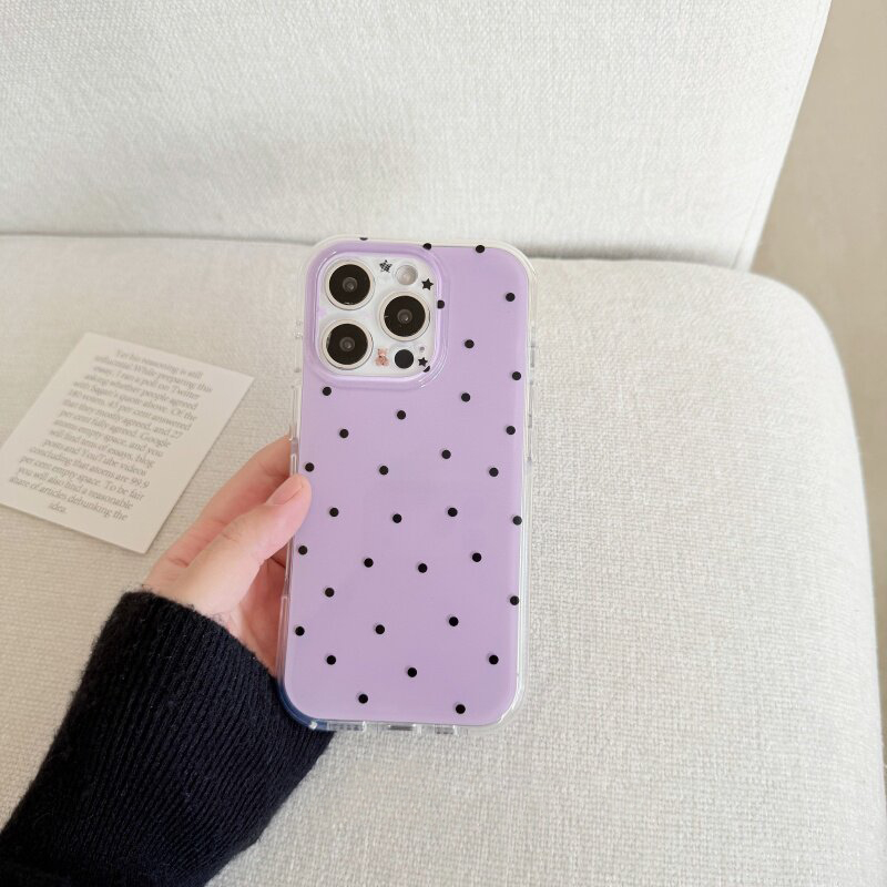 Korean White & Purple Polka Do – Phone Cases Korean Bewertung und Preis