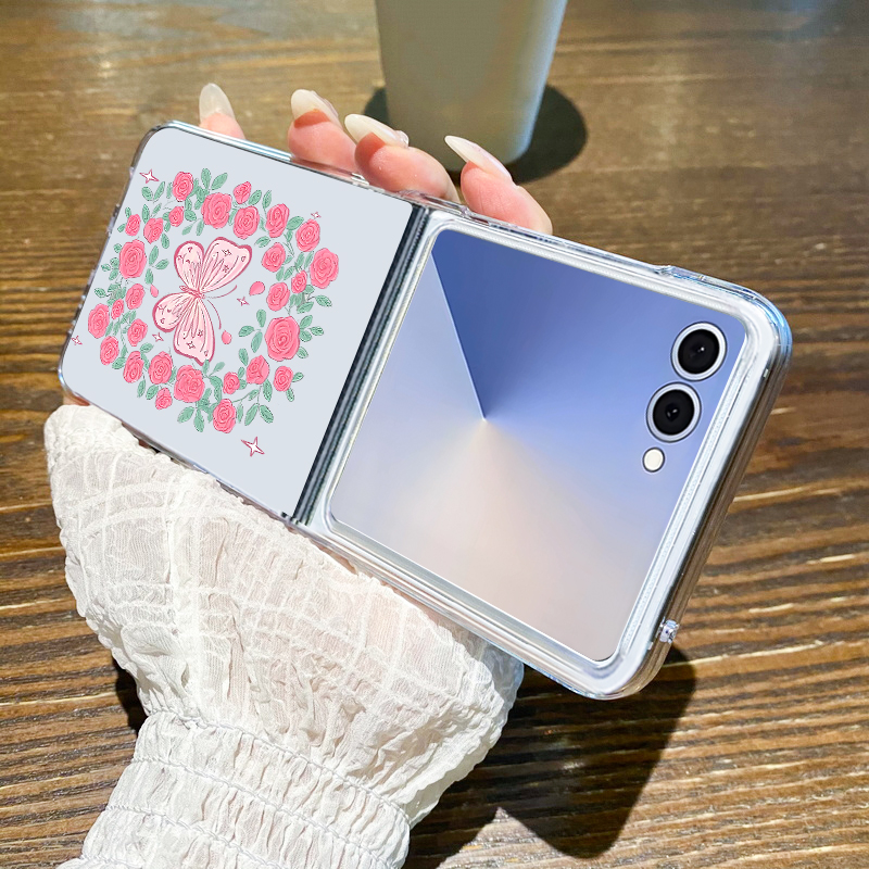 Pink Flowers Pattern Phone Cas – Phone Cases Z Flip 7 Bewertung und Preis