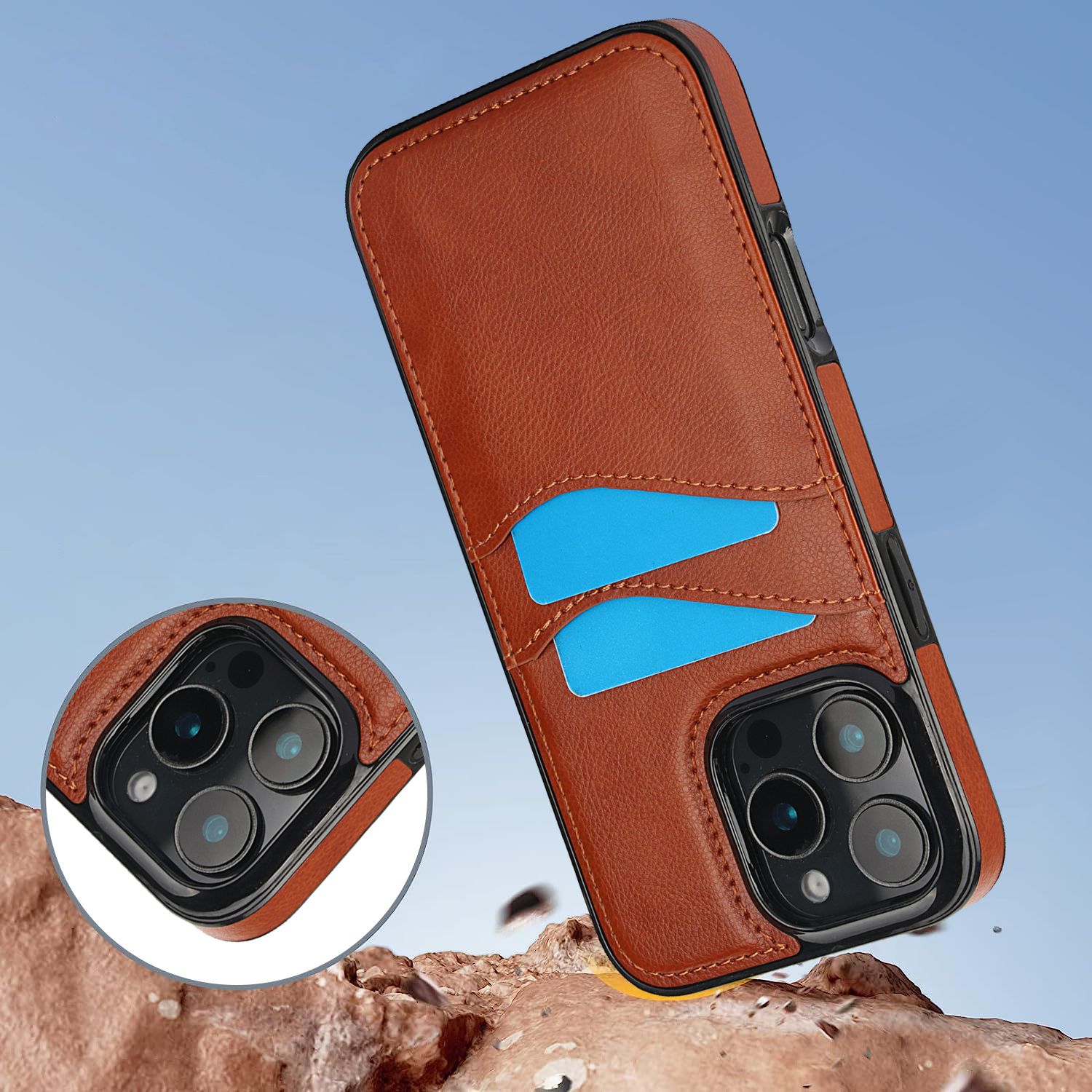 Shockproof Leather Credit Card – Slim Card Slot Case Bewertung und Preis