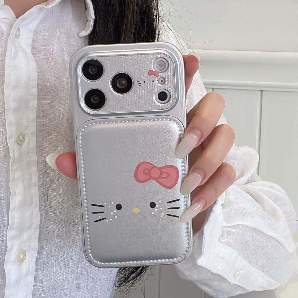 Luxury Cute Silver KT Cat Leat – Phone Cases Expensive Bewertung und Preis