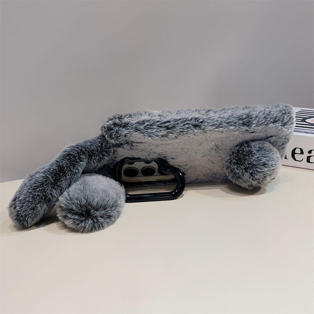 Cute Rabbit Ears Fluffy Stand  – Phone Cases Casely Bewertung und Preis